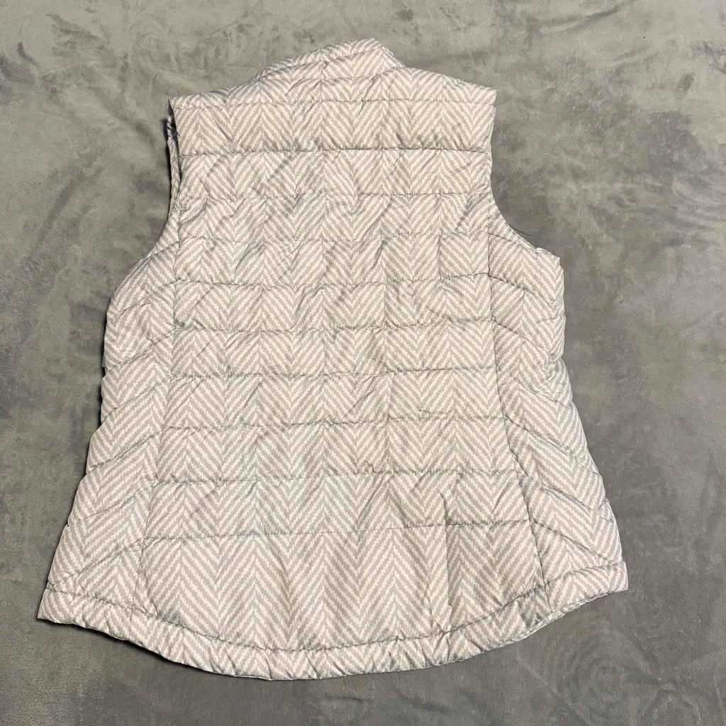 Gap Puffer Vest Womens XS Gray/White Full Zip Cold Control - Image 5