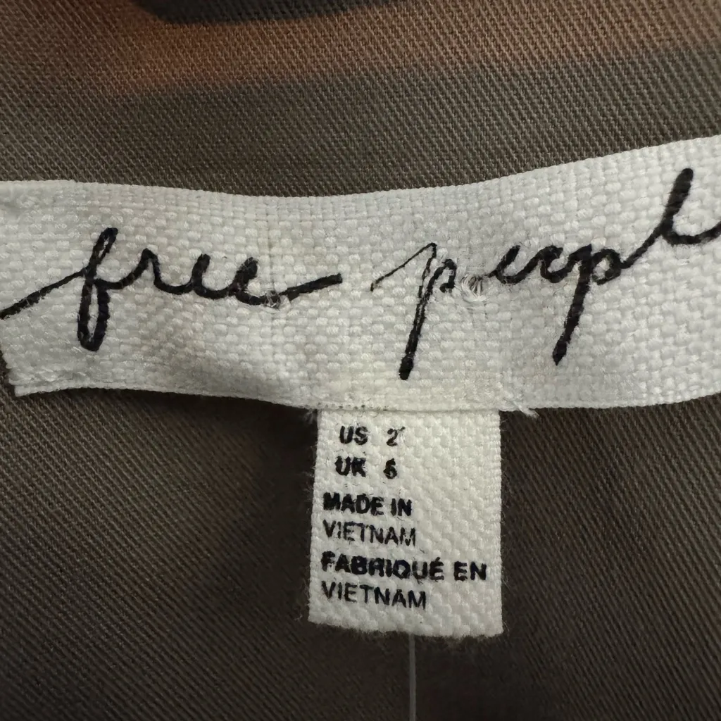 Free Prople Blazer Women’s Crocodile Moss Green Brownish Size 2 - Image 16