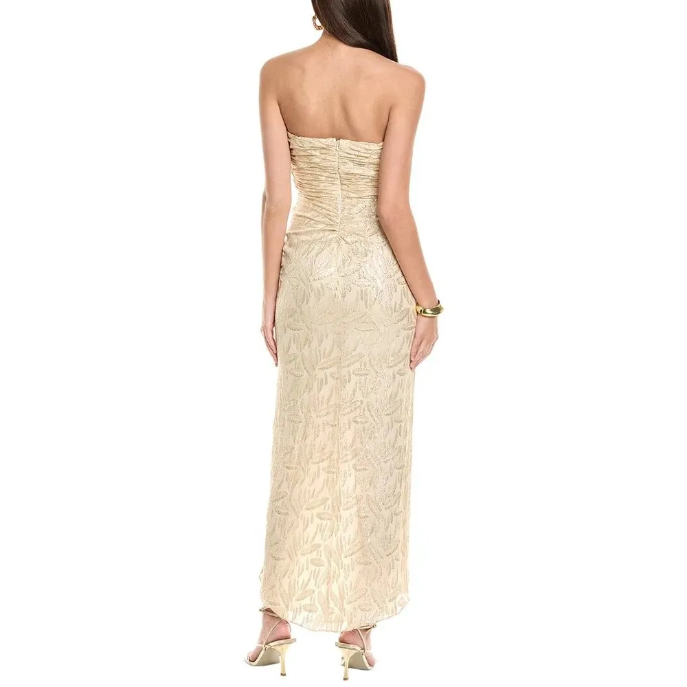 New! RAMY BROOK GOLDIE SILK BLEND Strapless MAXI DRESS Sz 14 $625 - Image 4