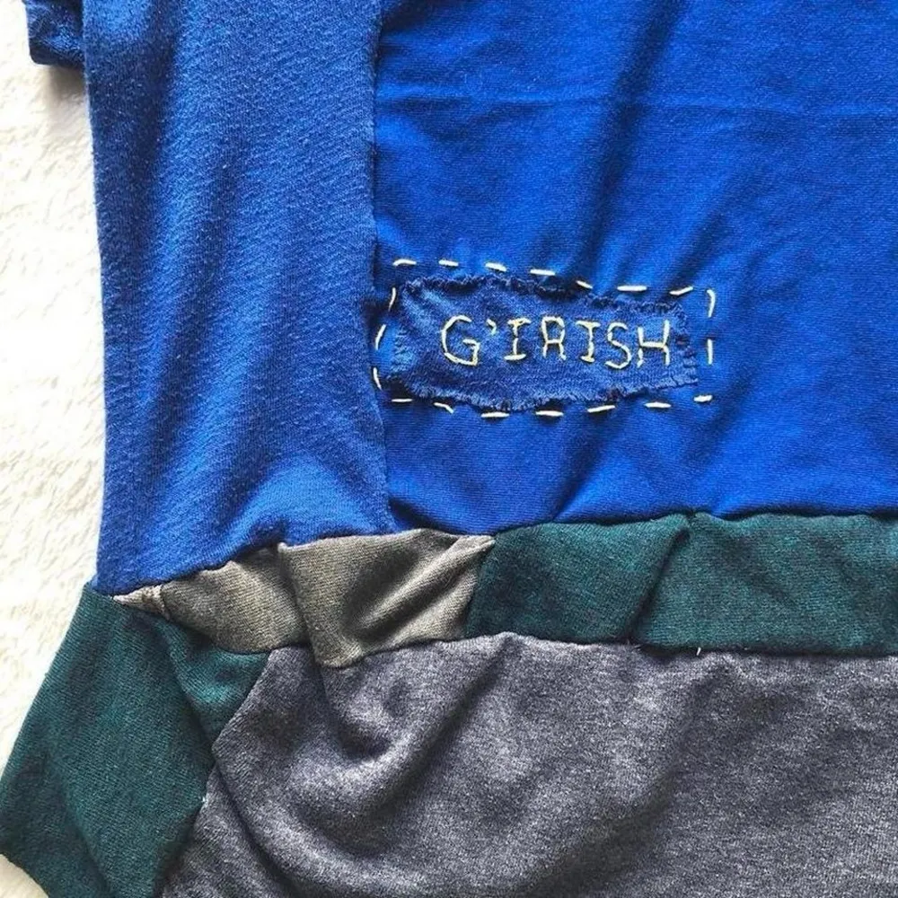 Notre Dame patchwork reworked Pom Pom shirt Blue Size L - Image 3