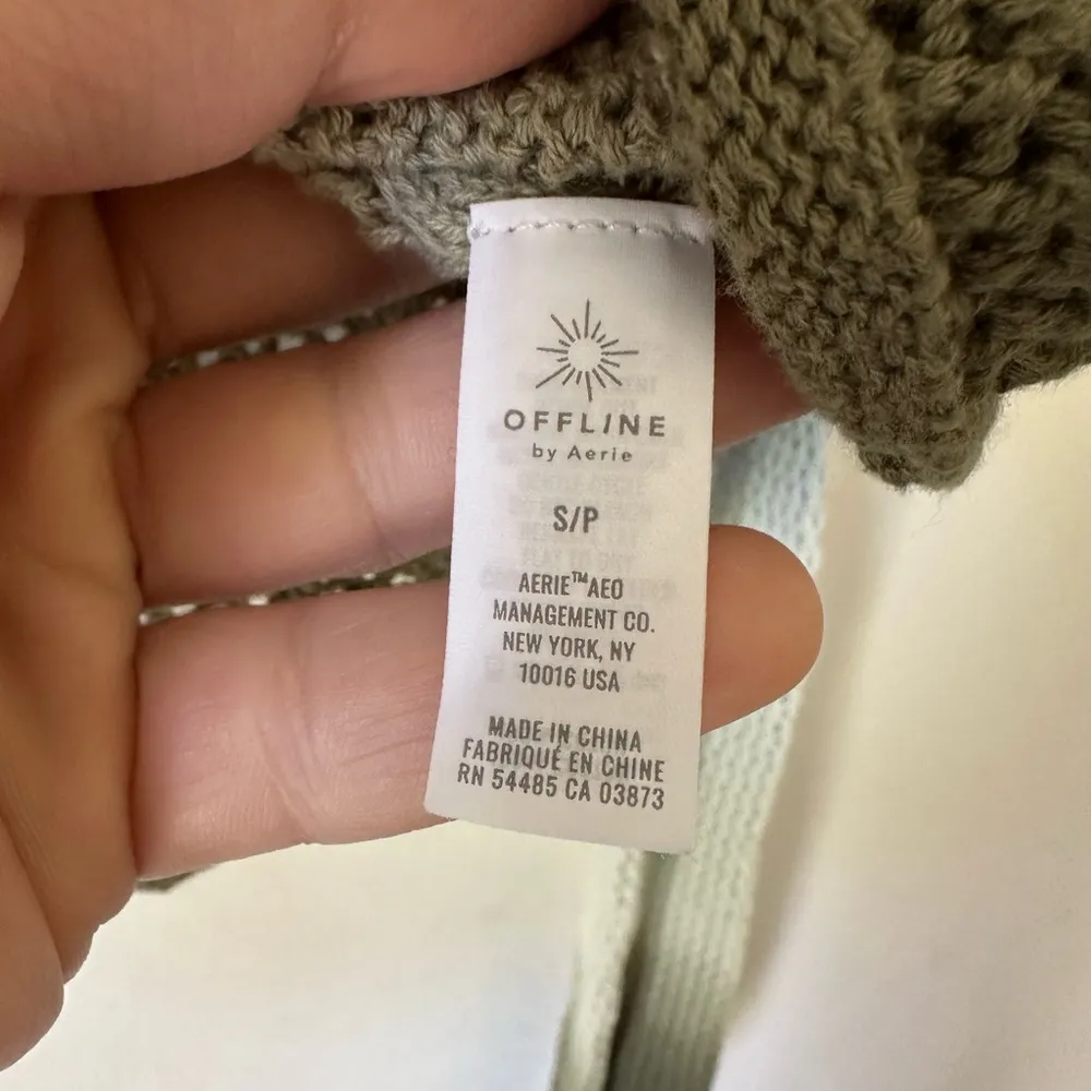 Aerie Offline Ombré Open Knit Cropped Sweater Size S travel Popover Lightweight - Image 4