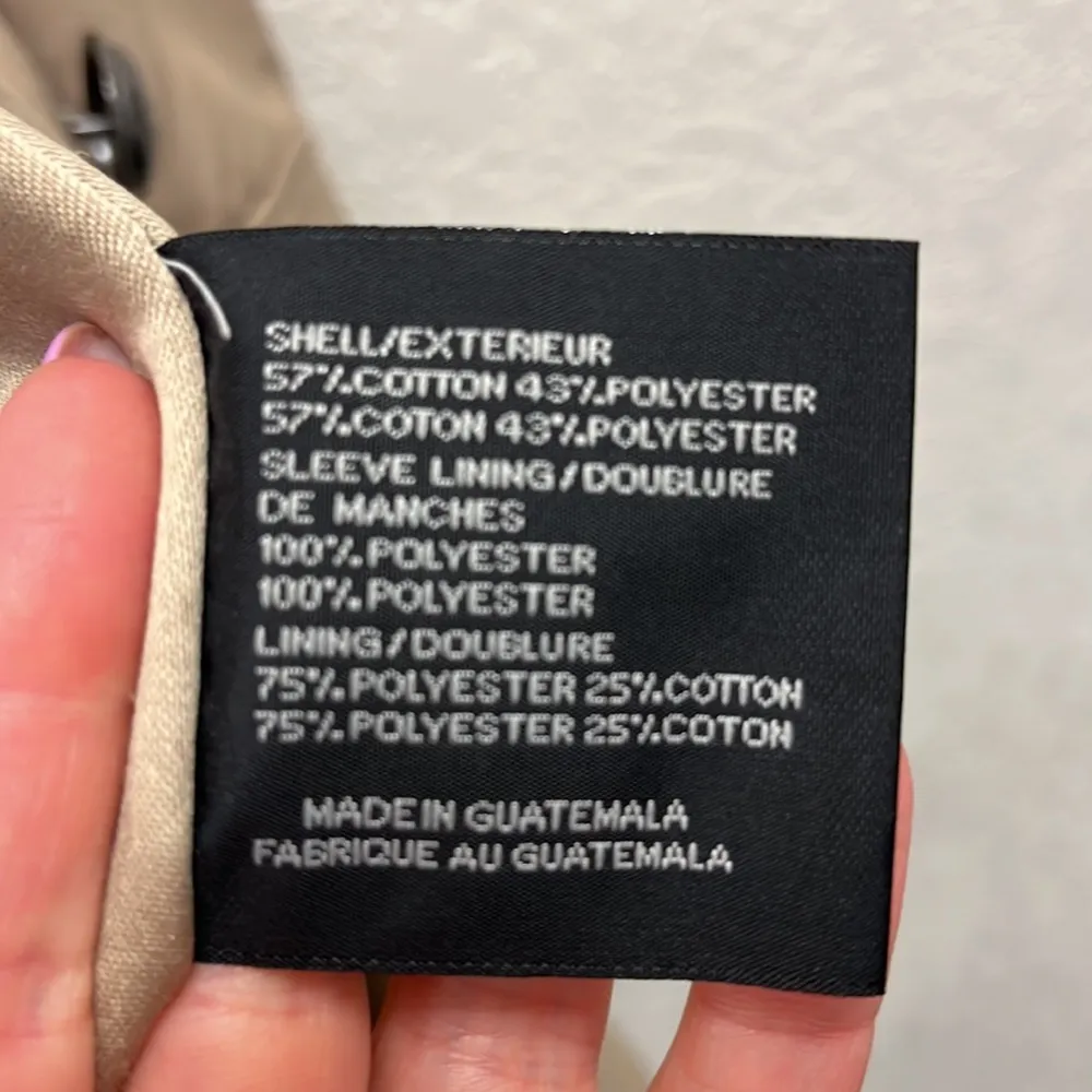 VIA SPIGA Tan Spring Double Breasted Button Front Trench Coat Size Medium - Image 6