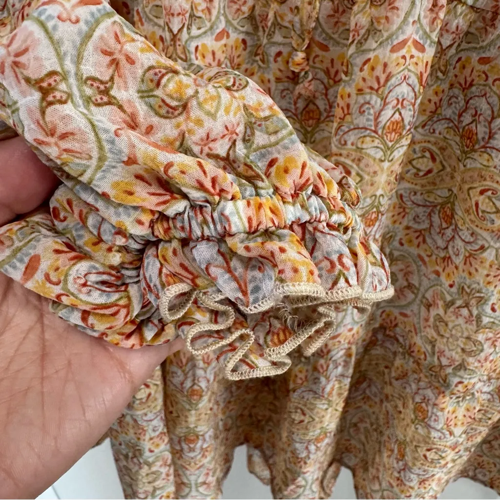 Show Me Your Mumu Birdie Mini Dress size Small‎ Paisley Floral Boho - Image 4