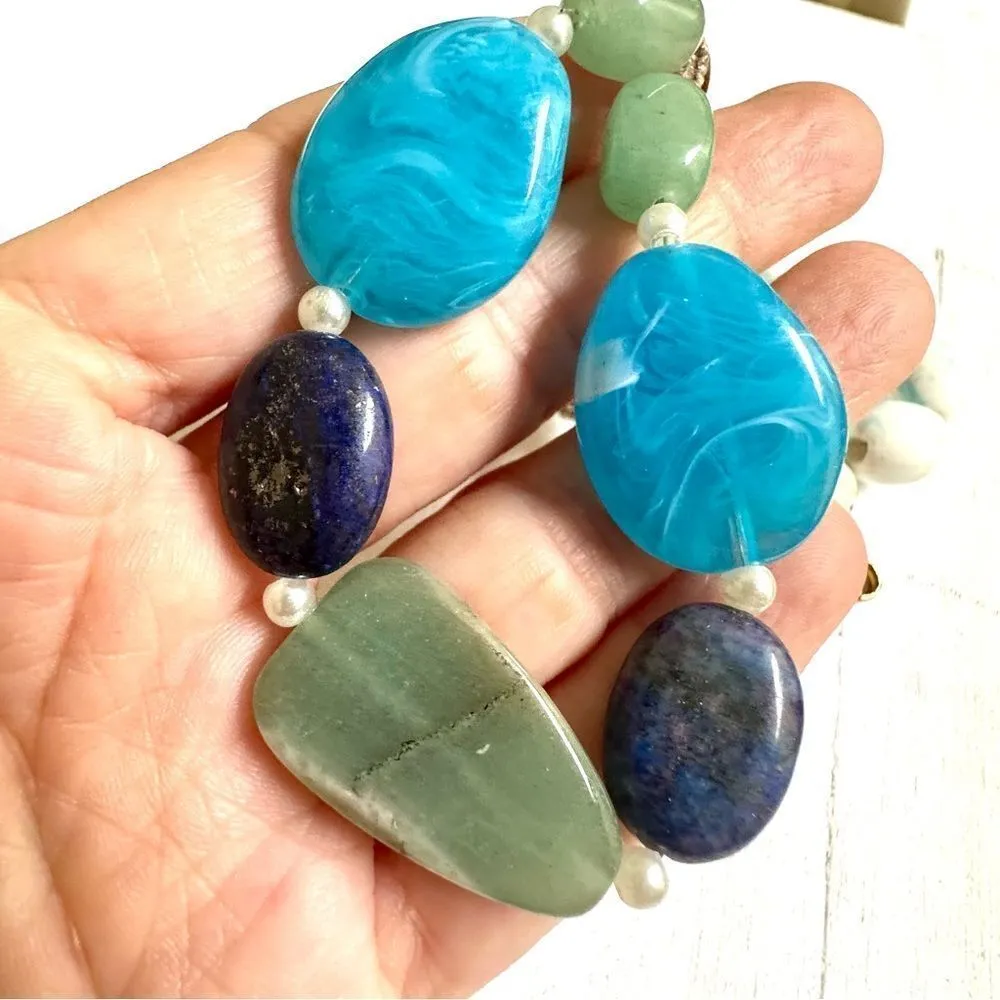 Multi strand beaded natural stones necklace - Image 5