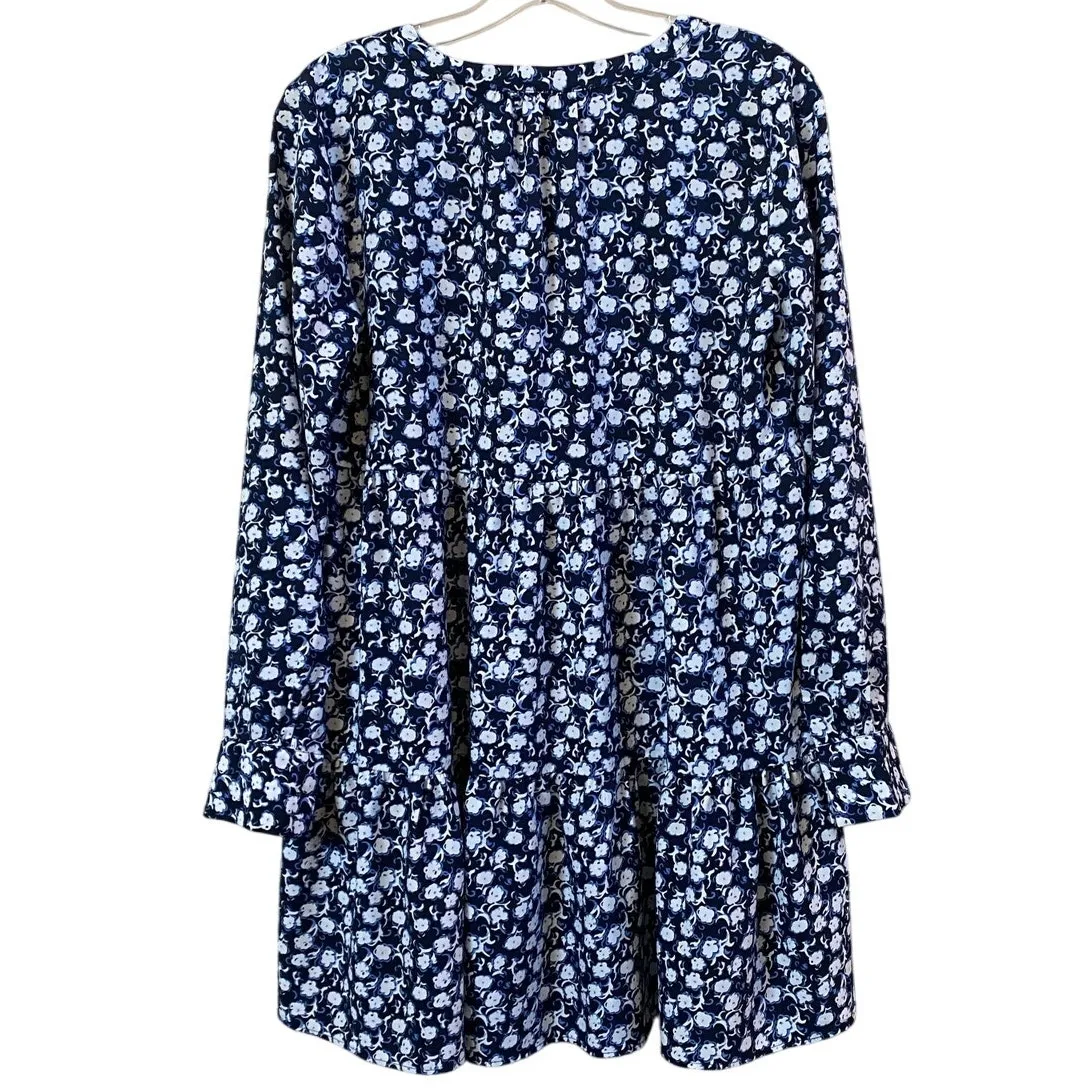 LOFT Outlet‎ Women's Floral Georgette Prairie Mini Dress - Image 2