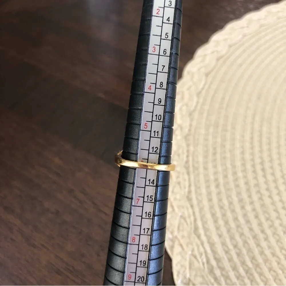 Vintage Gold Plated Ring Cubic Zirconia Cluster Ring - Image 4