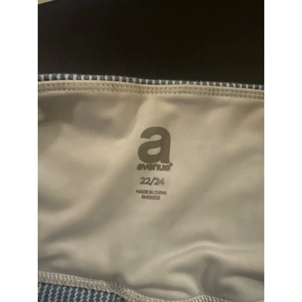 Blue & White Striped Aventura Womens Wide - Image 5