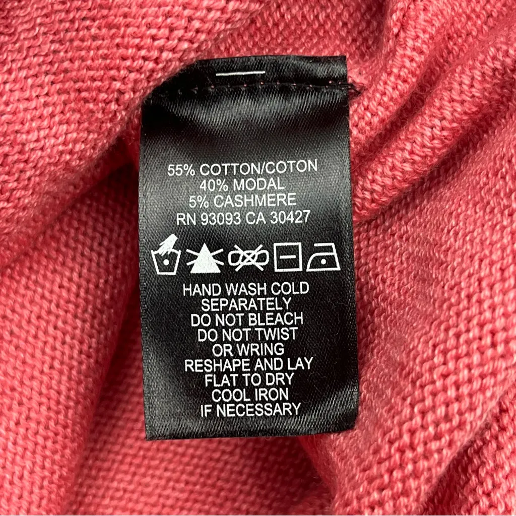 NIC+ZOE Womens Size XL Pink Long Sleeve Hooded Sweater‎ Top Cashmere Blend NEW - Image 4