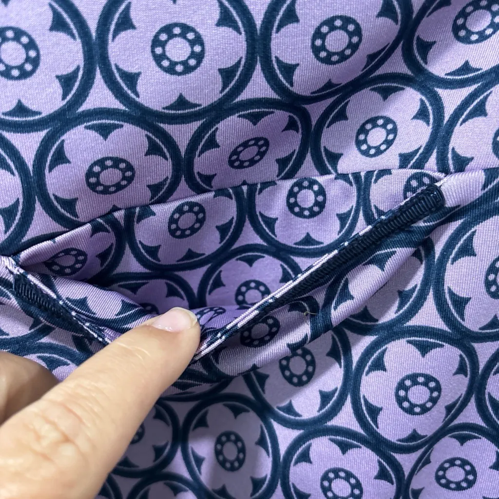 Golftini Women’s Pull On Ruffle Skort Make It A Double Long Size Medium Purple - Image 7