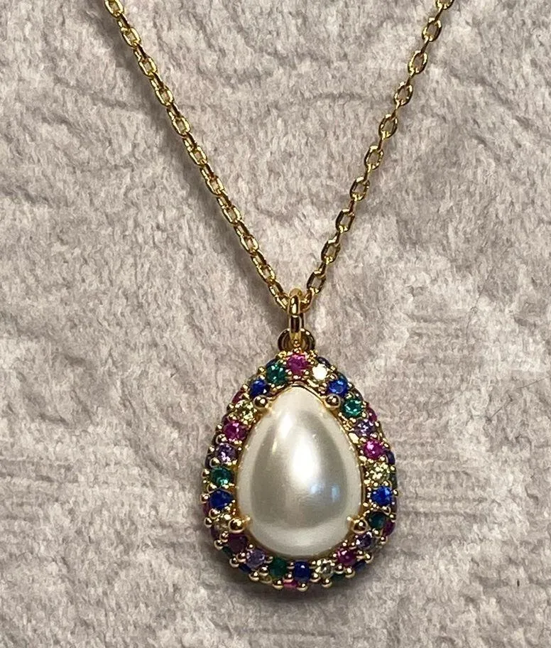 NWT Kate Spade Brilliant Statements Pavé Halo Pendant Necklace - Image 5