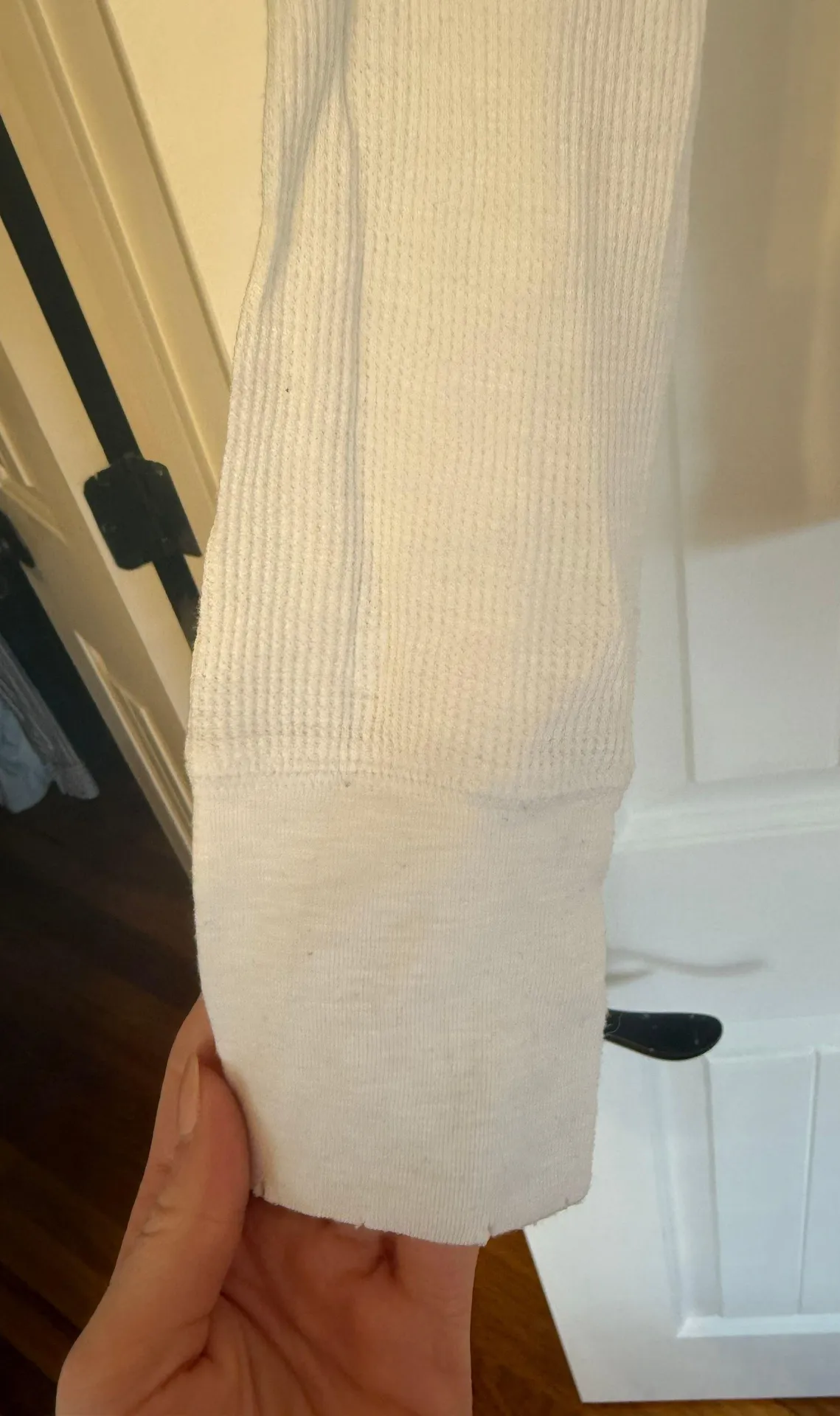 White Waffle Henley - Image 3