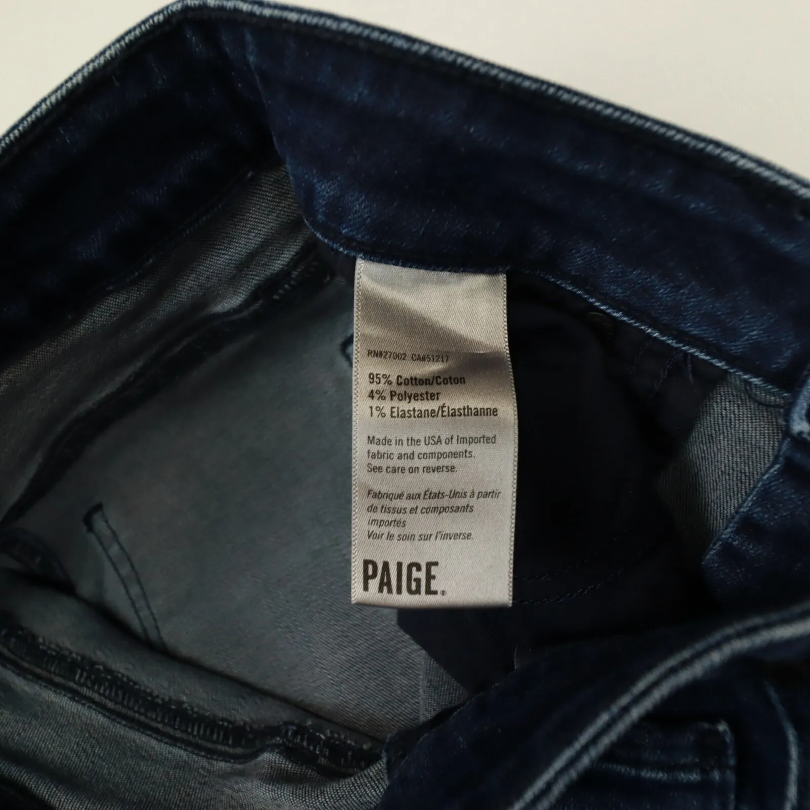 PAIGE Flora Ruffle Hem Crop‎ Straight Leg Dark Wash Denim Jeans size 29 - Image 9