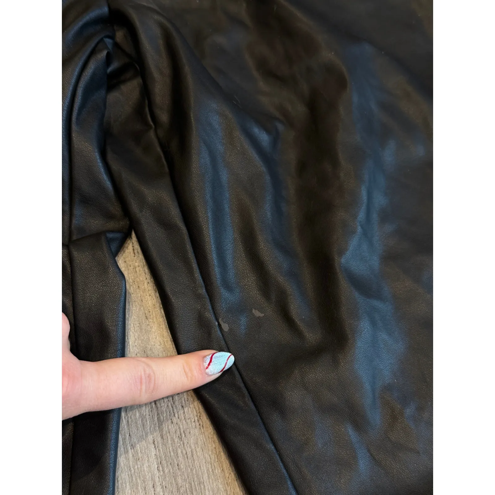 Generation Love NWD Riley Vegan Leather Joggers SMALL Black Pleather - Image 3