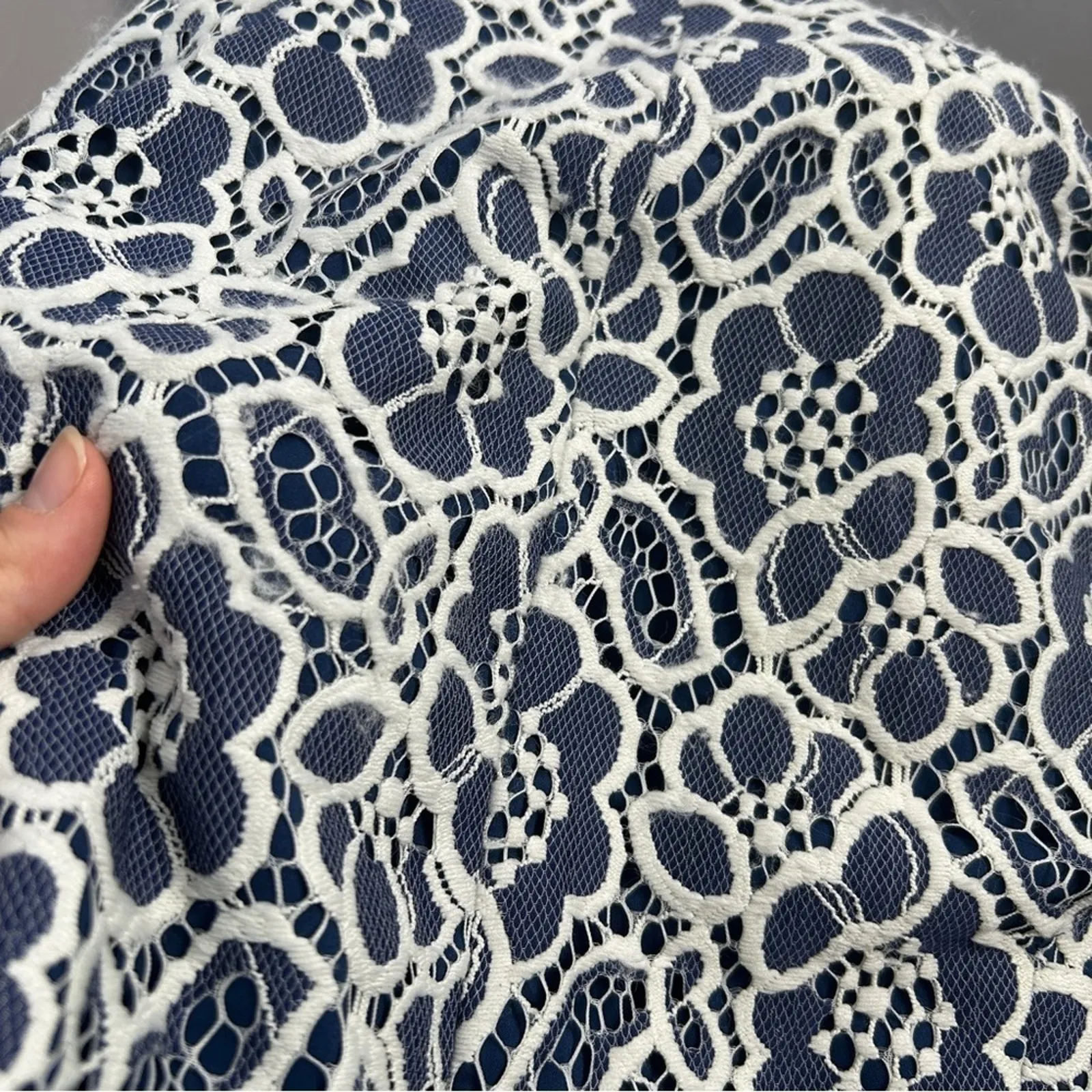 HALOGEN Top Skirt 2 Piece Set Womens Large 14 Lace Modest Spring Church Office - Image 4