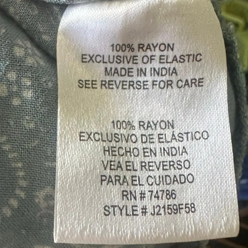 Patrons of Peace Stone Blue Floral Midi Dress size L - Image 7