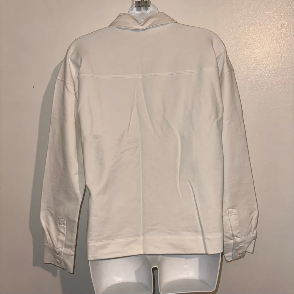 Women’s Quarter Button Collared Blouse White 🆕 Size Small - Image 9