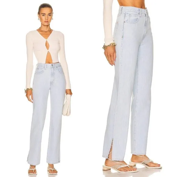 SLVRLAKE London Straight Leg Cotton Jeans NWT size 28 - Image 5