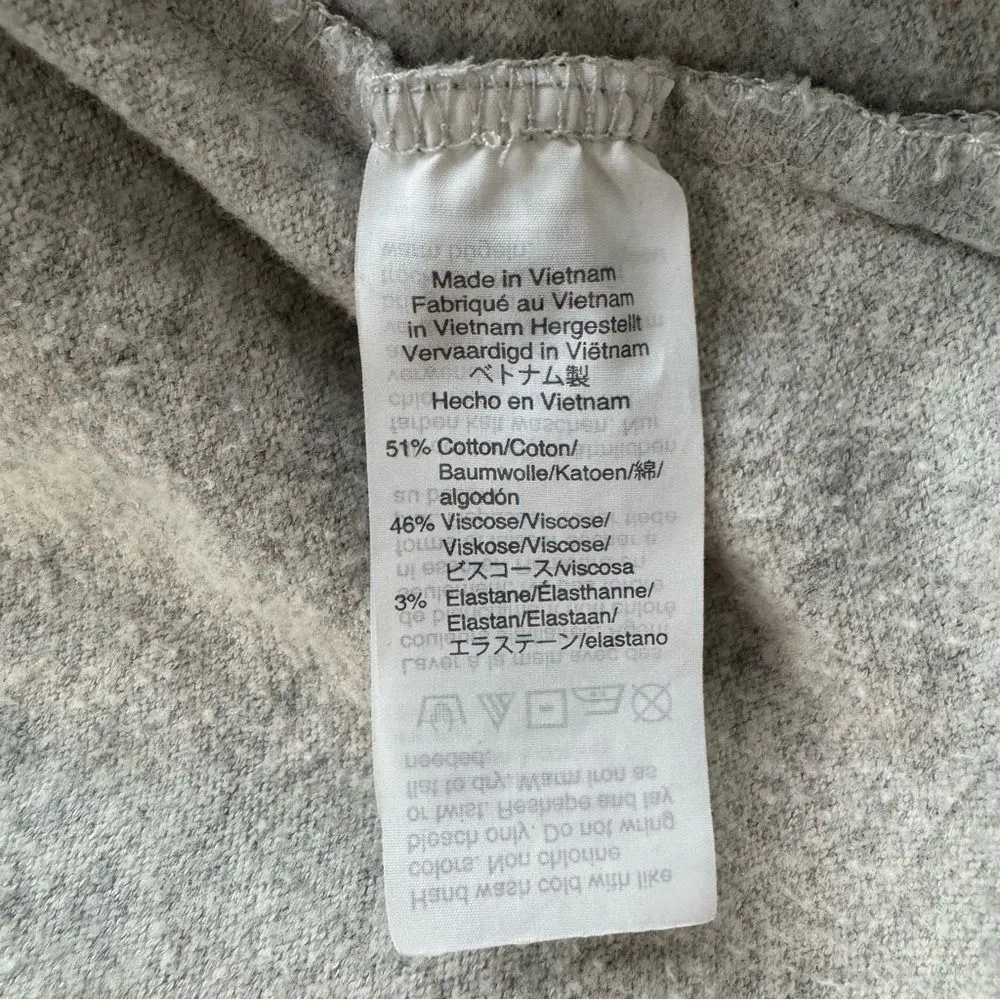 Madewell Grey Size M Rainbow Embroidered Cotton Robe NO BELT Pockets Boho Retro - Image 10