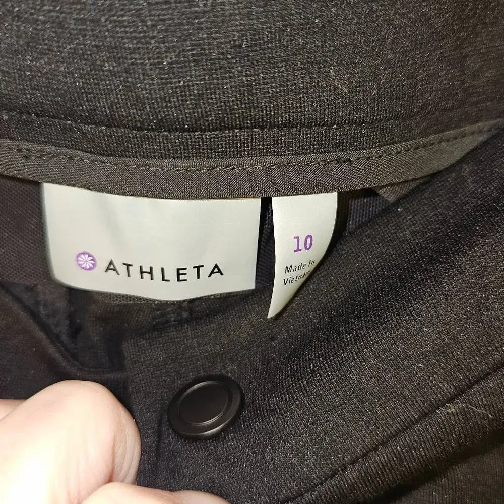Athleta Womens‎ Black Ponte Skinny Lifestyle Travel Pants 10 - Image 5