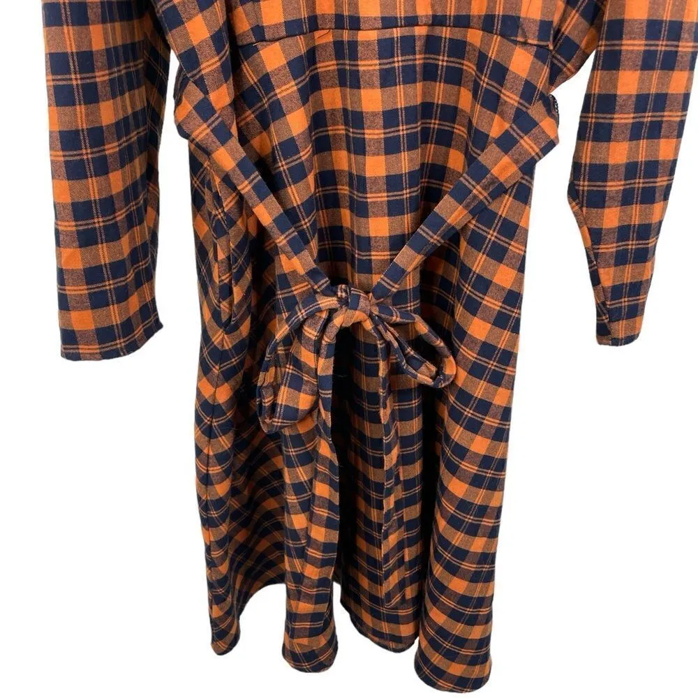 ELOQUII Plaid Long Sleeve Fit & Flare Dress size 28 plus size - Image 6