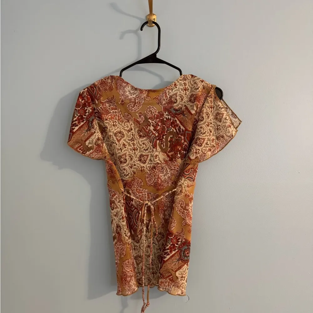 vintage IZ byer California sheer short sleeve blouse size L Size L - Image 5