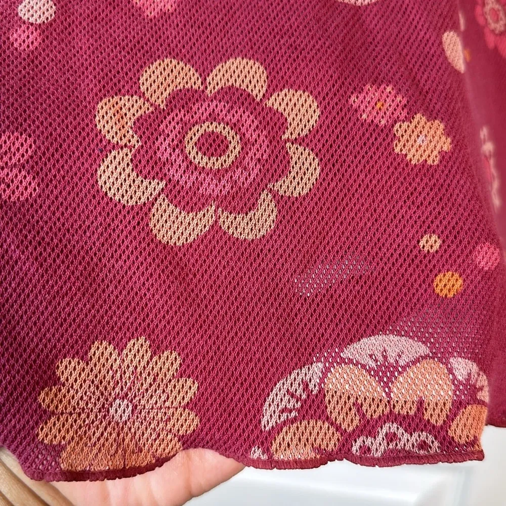 Vintage J Jill Mauve Pink Floral Daisy L/S Blouse Shirt Size Medium EUC #0587-OC - Image 6