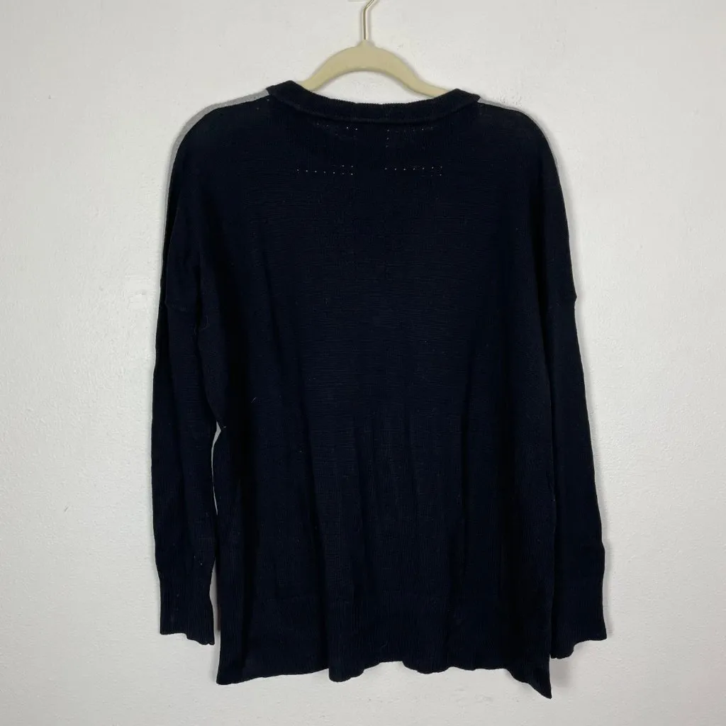 Derek Lam 10 Crosby Woman's S Gray and Black Color Block Merino Wool Sweater - Image 7