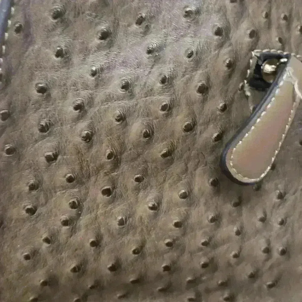 Ostrich Print Handbag w/Strap - Image 7