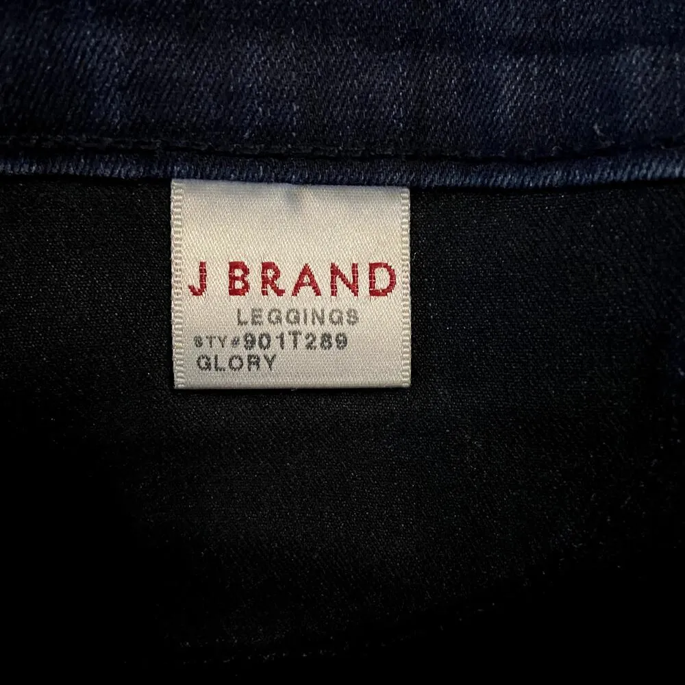 J Brand Coated Legging Denim Skinny Glory Coated Stealth Black 24" - Image 4