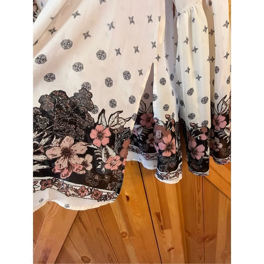 Taylor & Sage Cardigan Sheer Top Women's Small Boho Floral (3836) - Image 5