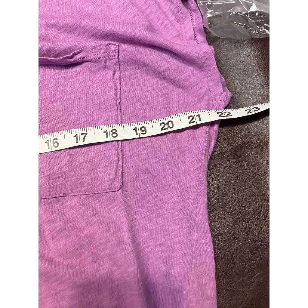 Velvet by Graham Spencer Vintage Slub Pocket T Shirt‎ Dress Womens XS Relaxed Purple - Image 11