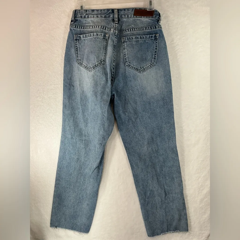 Trendy Light Blue Distressed Boyfriend Jeans Size undefined - Image 5