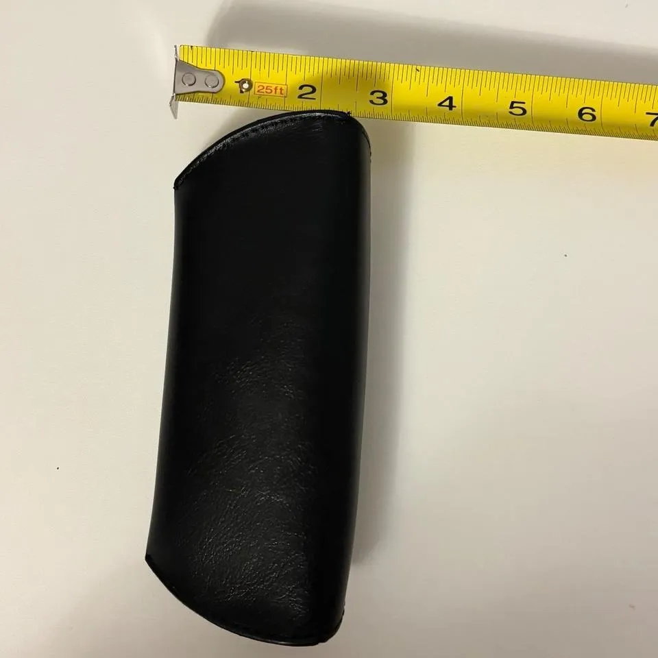 DIFF Black Faux Leather Sunglasses Case Foldable Snap Closure - Image 8