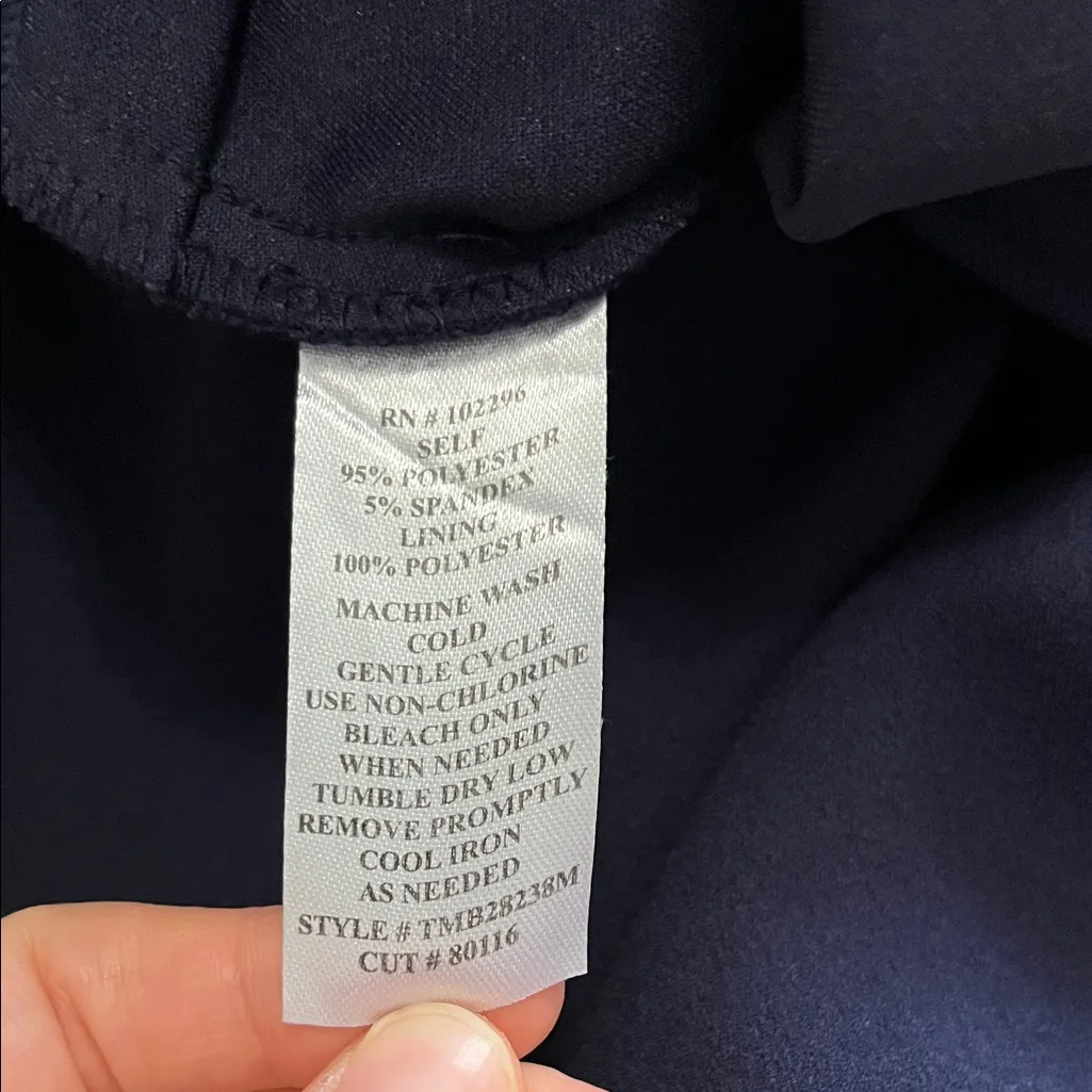 Connected Apparel Navy Blue Stretchy Flowy Versatile Jumpsuit - Size 14 - Image 16