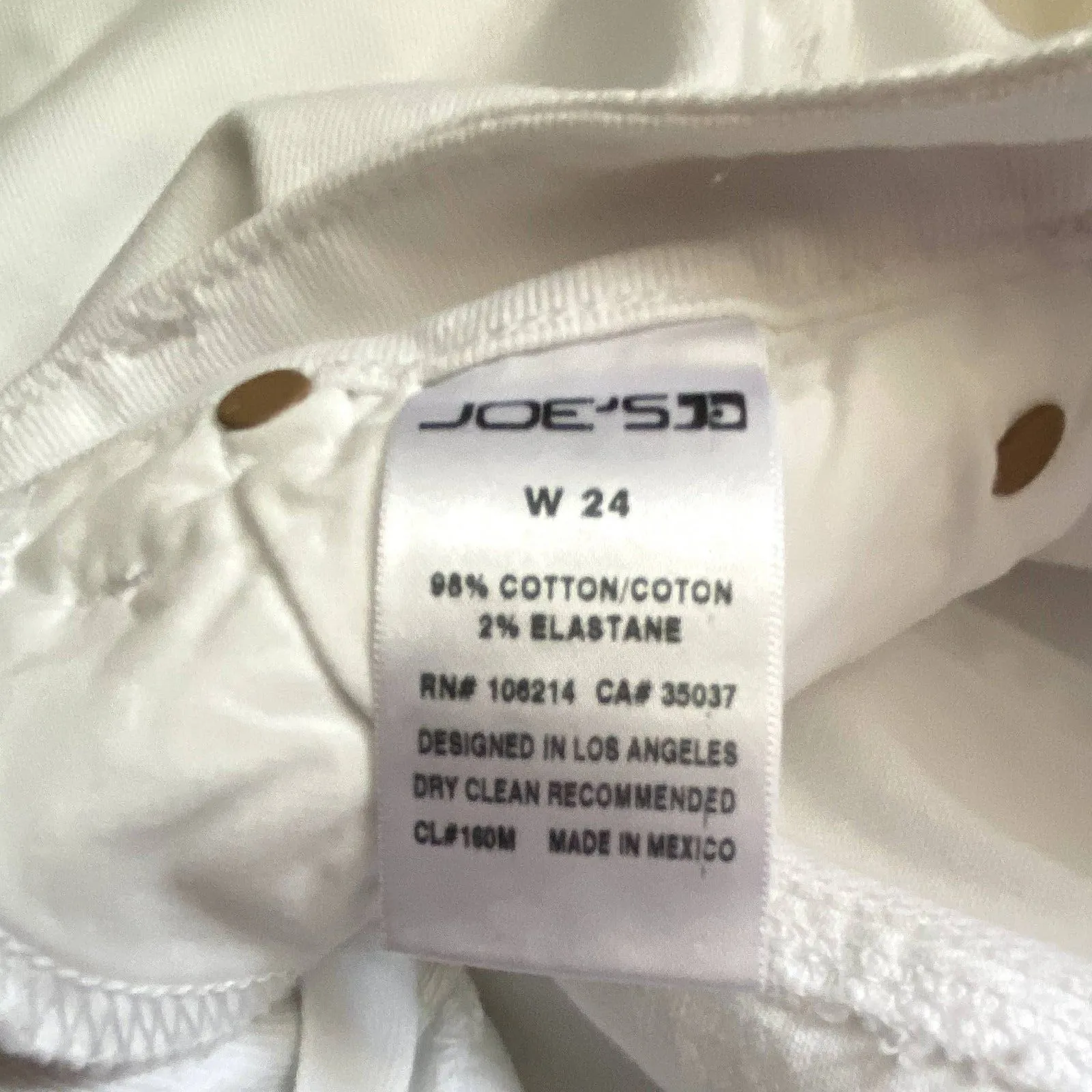 Joe's Jeans White Field Skirt Raw‎ Hem Denim High Rise Size 24 Waist - Image 6