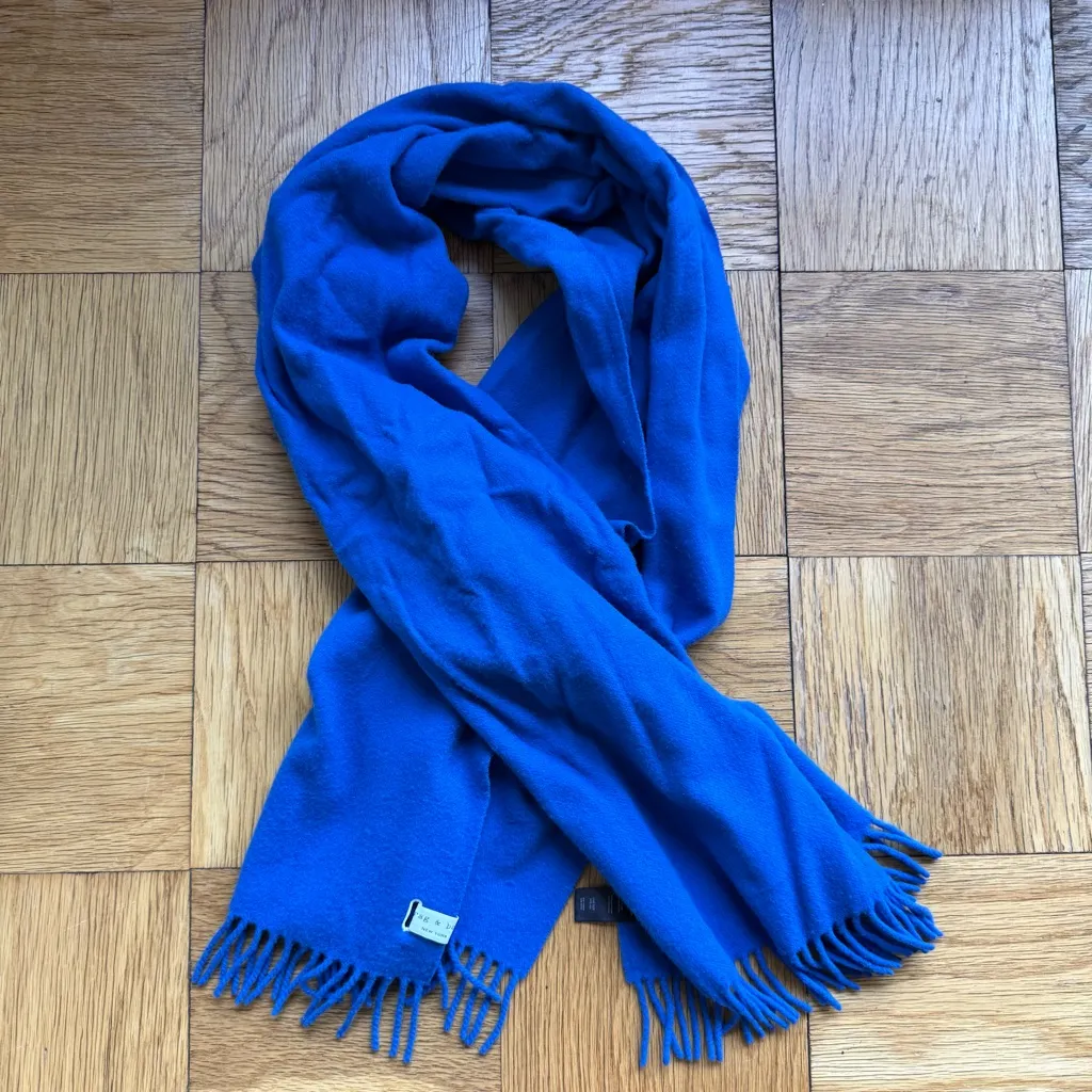 Rag & Bone Classic Wool Scarf, Pacific Blue, NWOT - Image 2