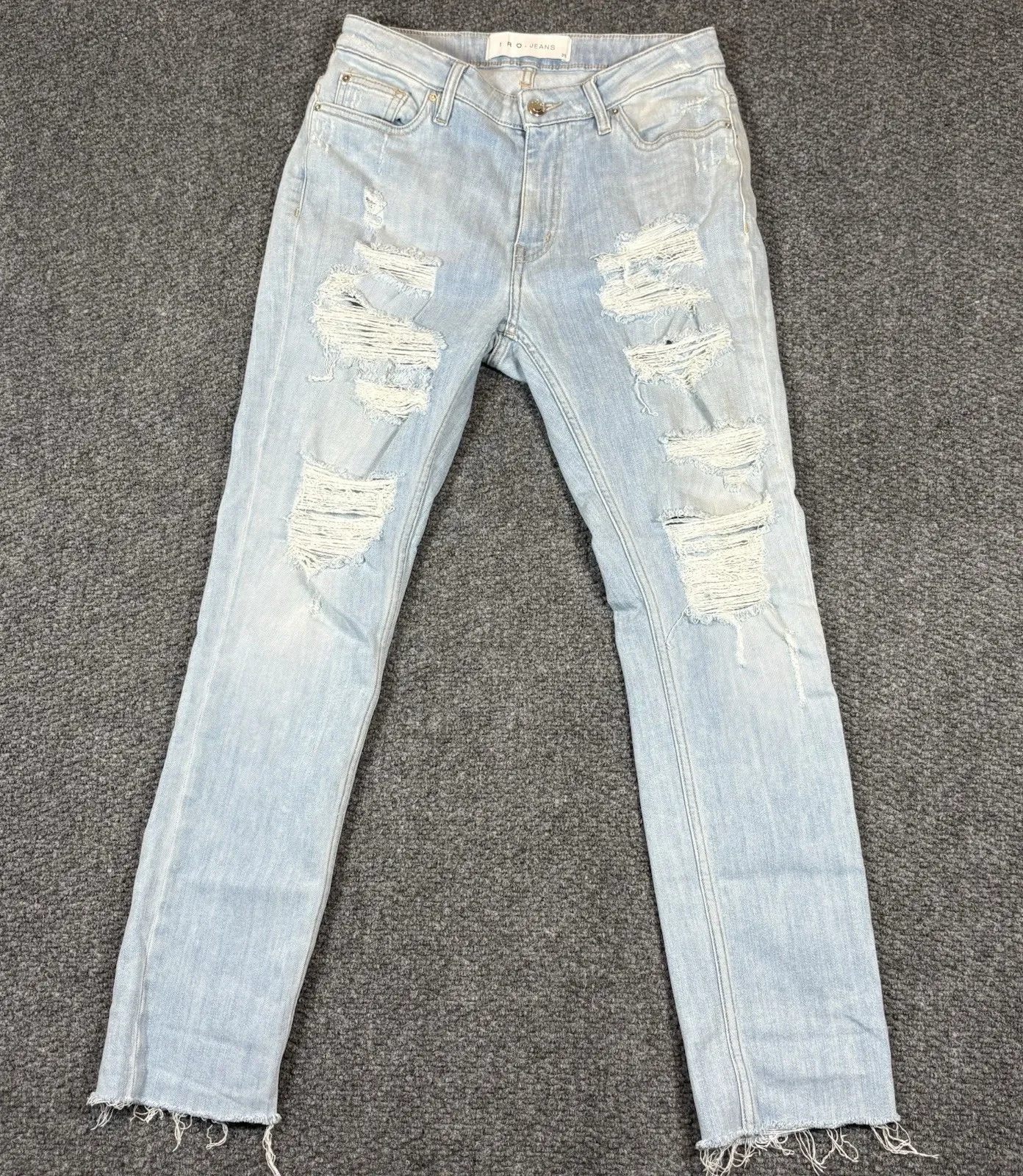 IRO Jeans Garcon Mandy Distressed Light Wash Women's 25 Mid Rise - Image 1
