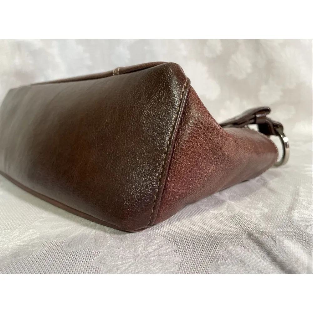 Giani Bernini  Brown Leather Classic Shoulder Bag - Image 8