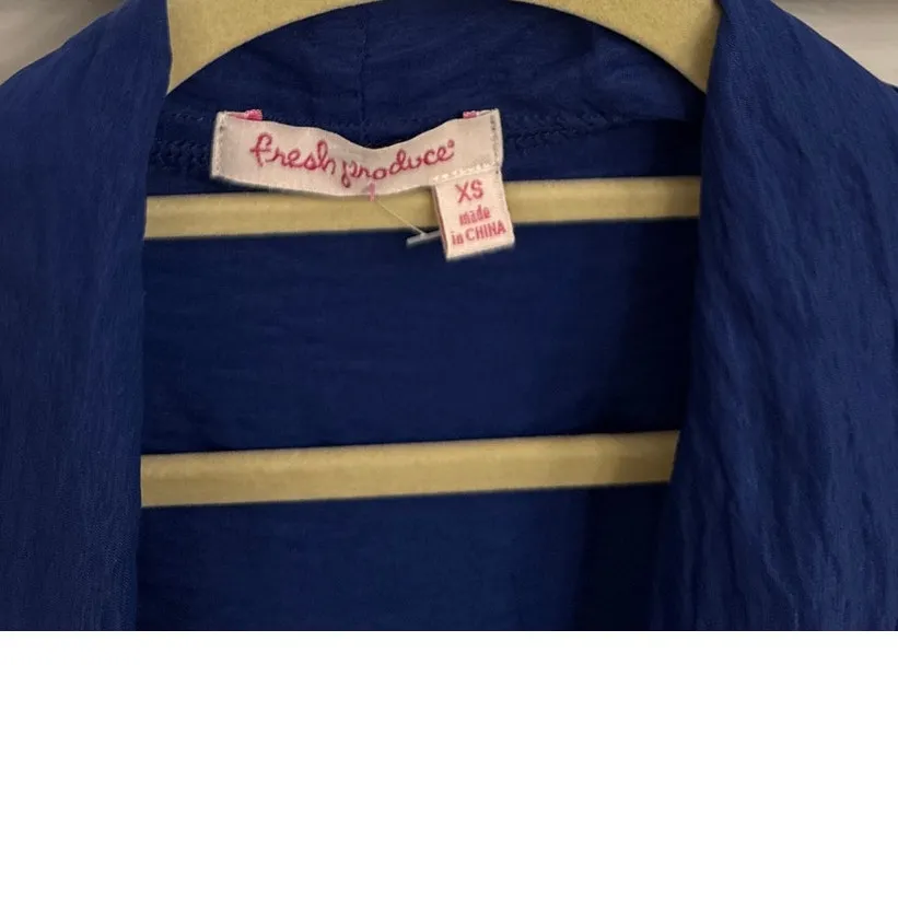 Fresh Produce Lightweight Moonlight Blue Layering Blazer Cardigan Size XS - Image 3