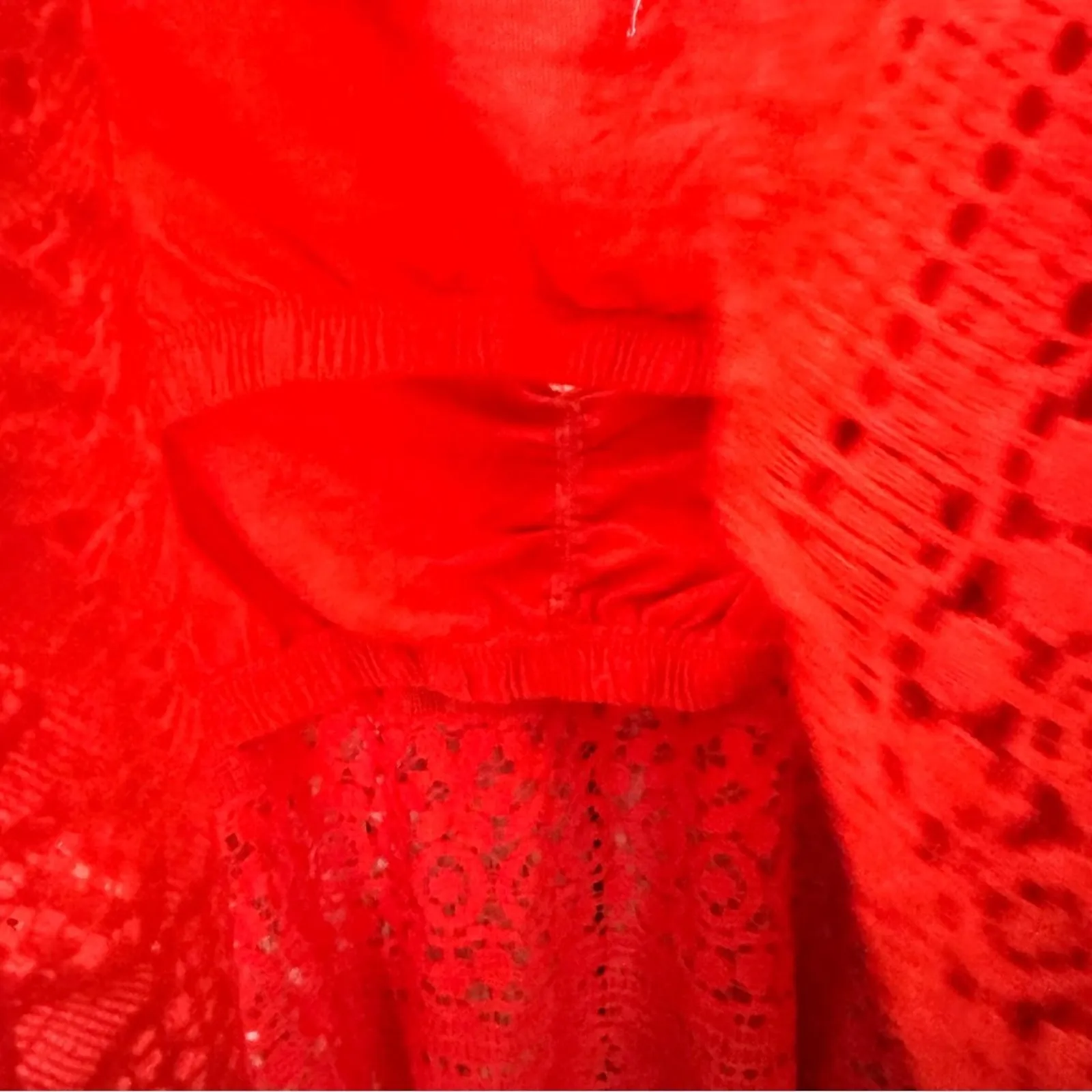 Decree  Crochet Style Flowy Swimsuit Black Bralette Top Sz L NWT - Image 3