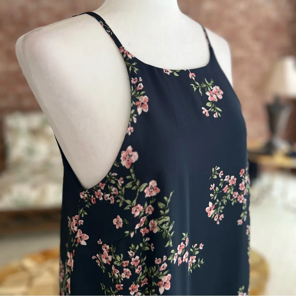 Olivaceous Dress Floral Shift Blue Chiffon Halter M Party Cocktail Garden Mini - Image 10