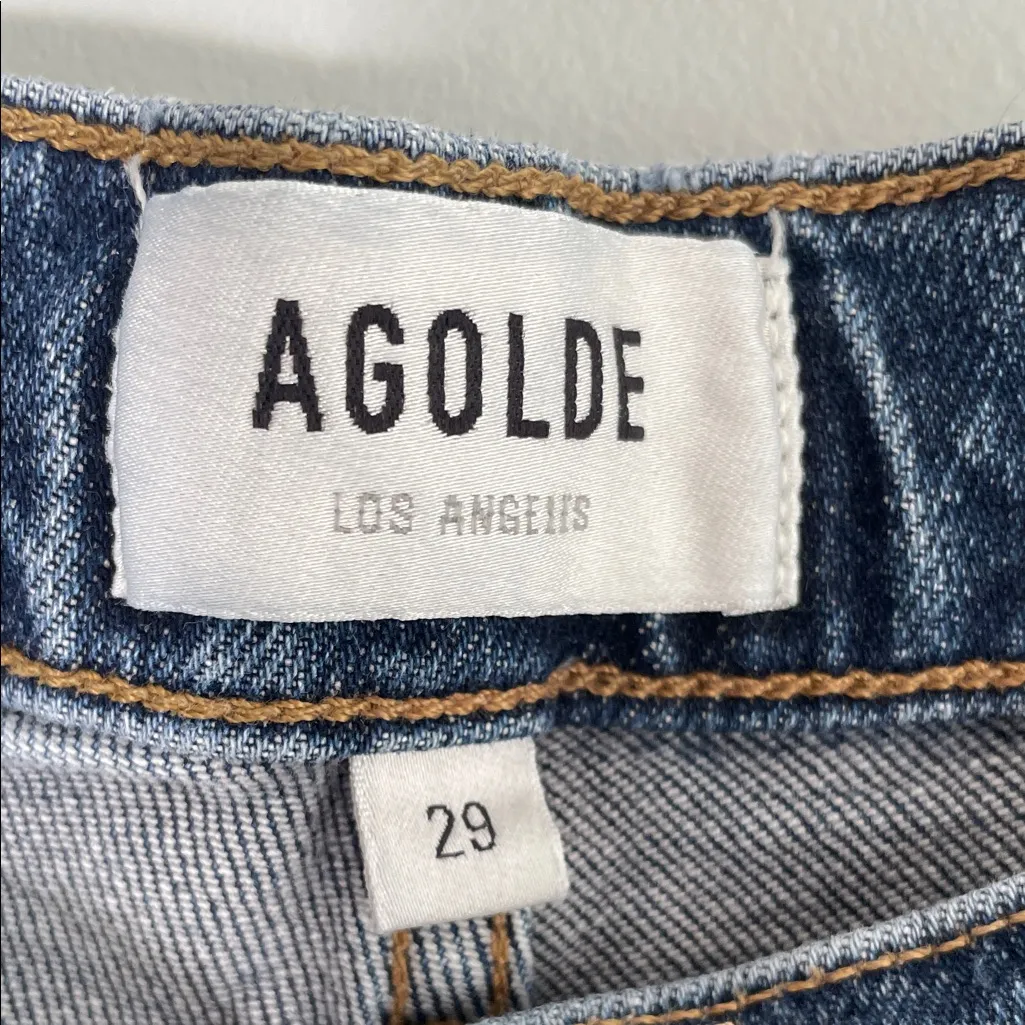 Agolde Women’s Straight Jeans in Classic Blue - Image 3