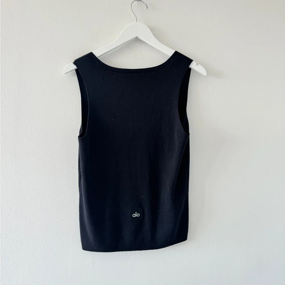 ALO Salana Black Knit Tank S - Image 7