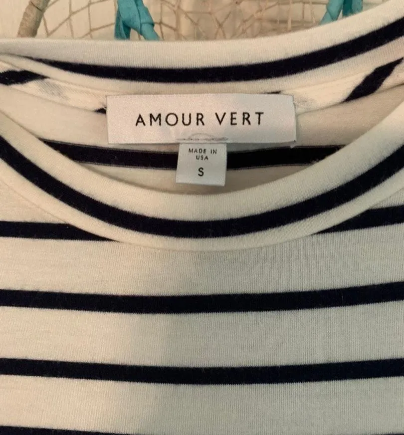 Amour Vert Striped T-shirt Dress - Image 3