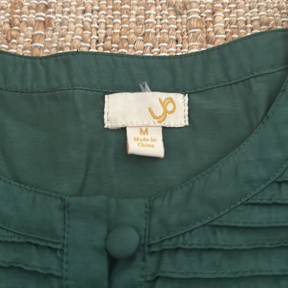 Ya Los Angeles Dark Green Ruffle Dress Medium - Image 4