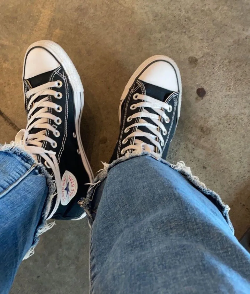 Converse Black Hi-Tops - Image 3