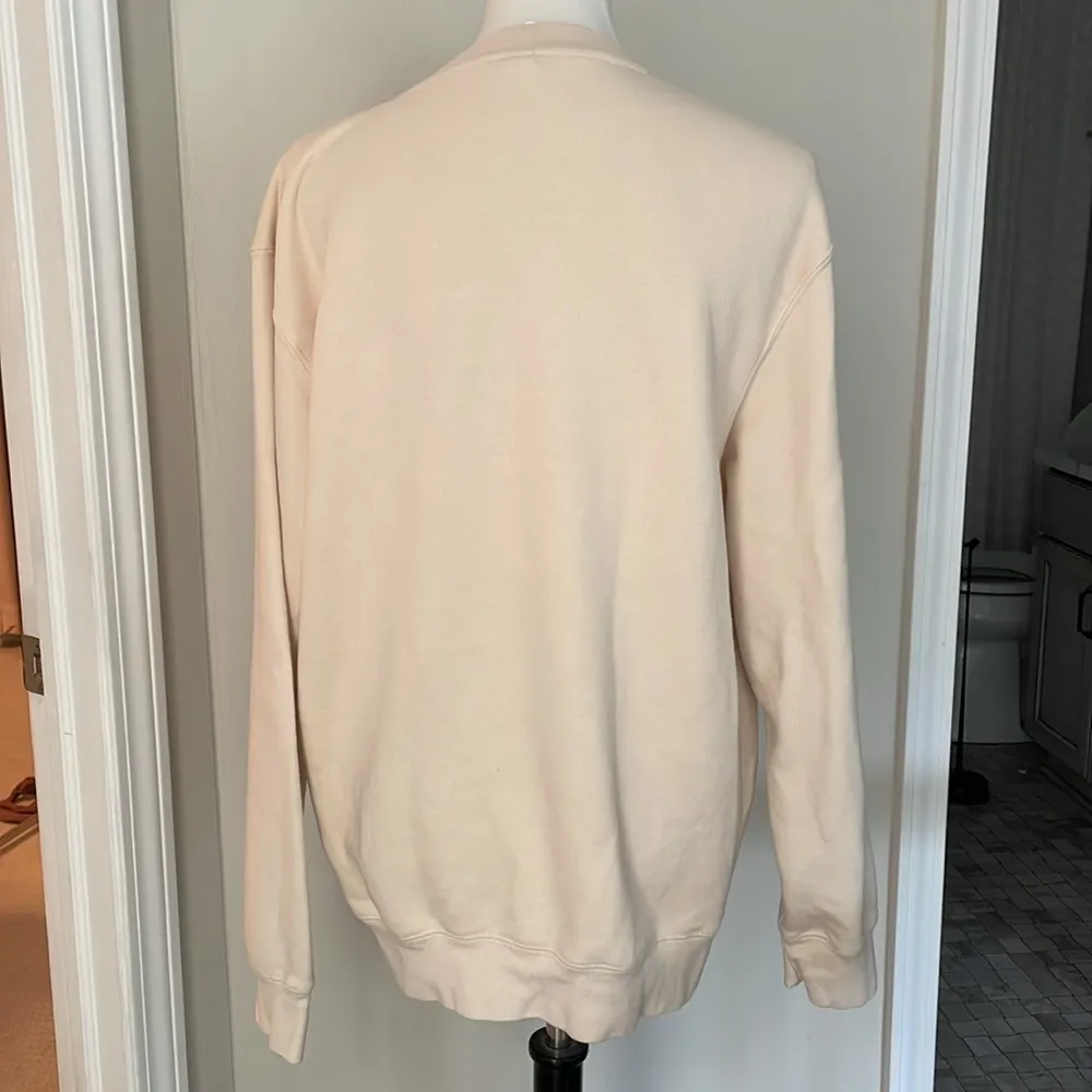 Super Cute Oversized Cream Colored Maui Hawaii Crewneck Sweatshirt Size L - Image 3