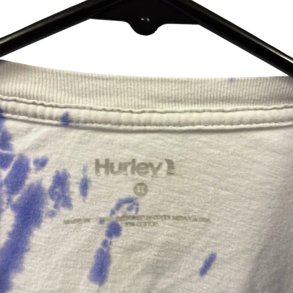 Hurley Cotton Papillon Butterfly Cropped Tie Dye Long Sleeve Tee Shirt Womens XL - Image 7