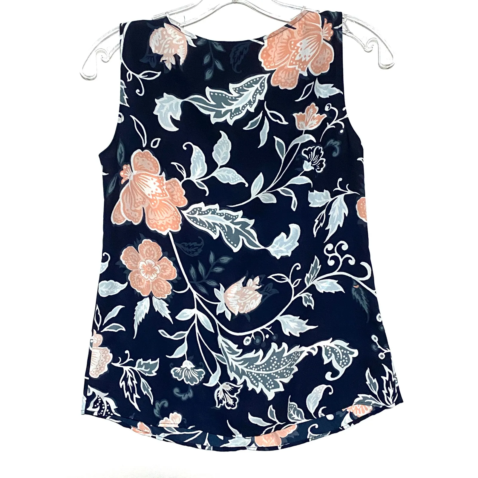 Loft Floral Sleeveless Top Blouse XXSP Career Office Spring Flowy Bloomcore Boho - Image 2