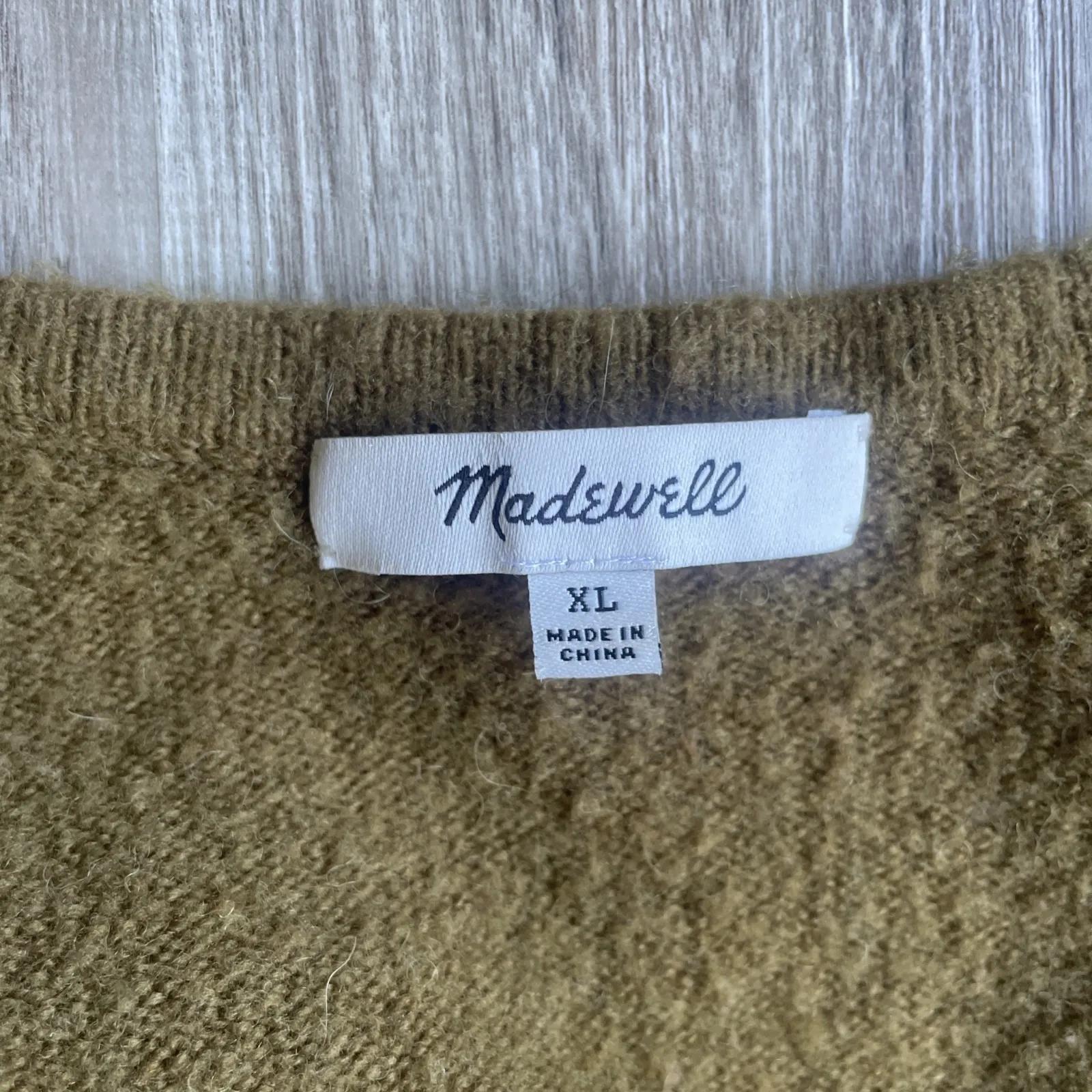 Madewell Women's Stripe Colorblock Cozy Wool‎ Blend Cardigan Size XL Soft Plush - Image 2